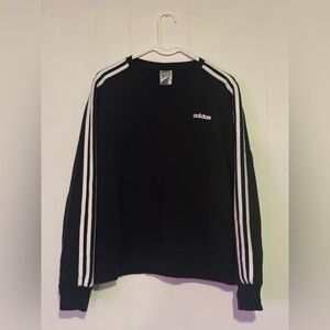 adidas Black Sweatshirt with White Stripes